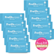 Coconut: 10 x packs FreshWipes Body Wipes